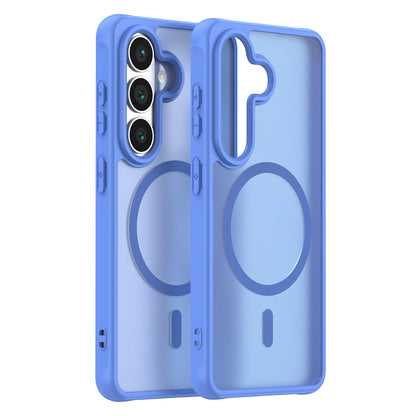 Coque MagSafe pour Samsung Galaxy S26 S942, Techsuit, HaloFrost II, Bleue