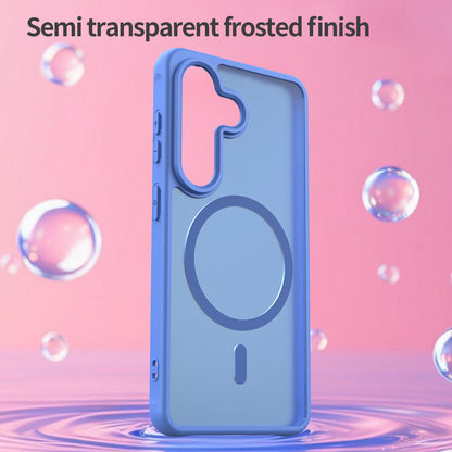 Coque MagSafe pour Samsung Galaxy S26 S942, Techsuit, HaloFrost II, Bleue