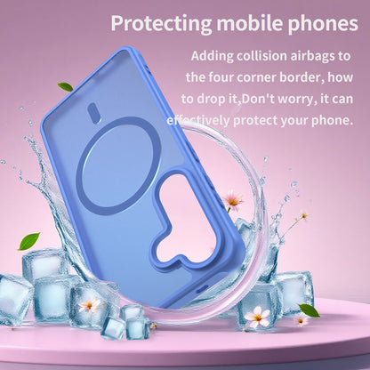 Coque MagSafe pour Samsung Galaxy S26 S942, Techsuit, HaloFrost II, Bleue