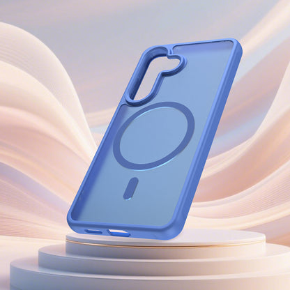 Coque MagSafe pour Samsung Galaxy S26 S942, Techsuit, HaloFrost II, Bleue