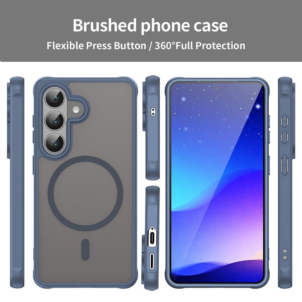 MagSafe Case for Samsung Galaxy S26 S942, Techsuit, HaloFrost II, Navy Blue