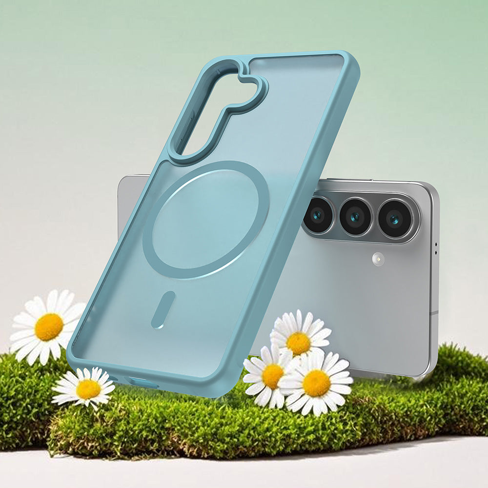 Étui MagSafe pour Samsung Galaxy S26 S942, Techsuit, HaloFrost II, Vert Clair