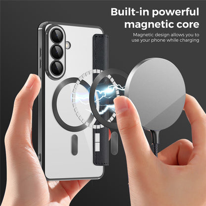 Étui MagSafe pour Samsung Galaxy S26, Techsuit, SmartMag Book, Noir