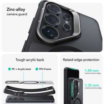 MagSafe Case for Samsung Galaxy S26 Ultra S948, ESR, Classic Hybrid Kickstand, Satin Black