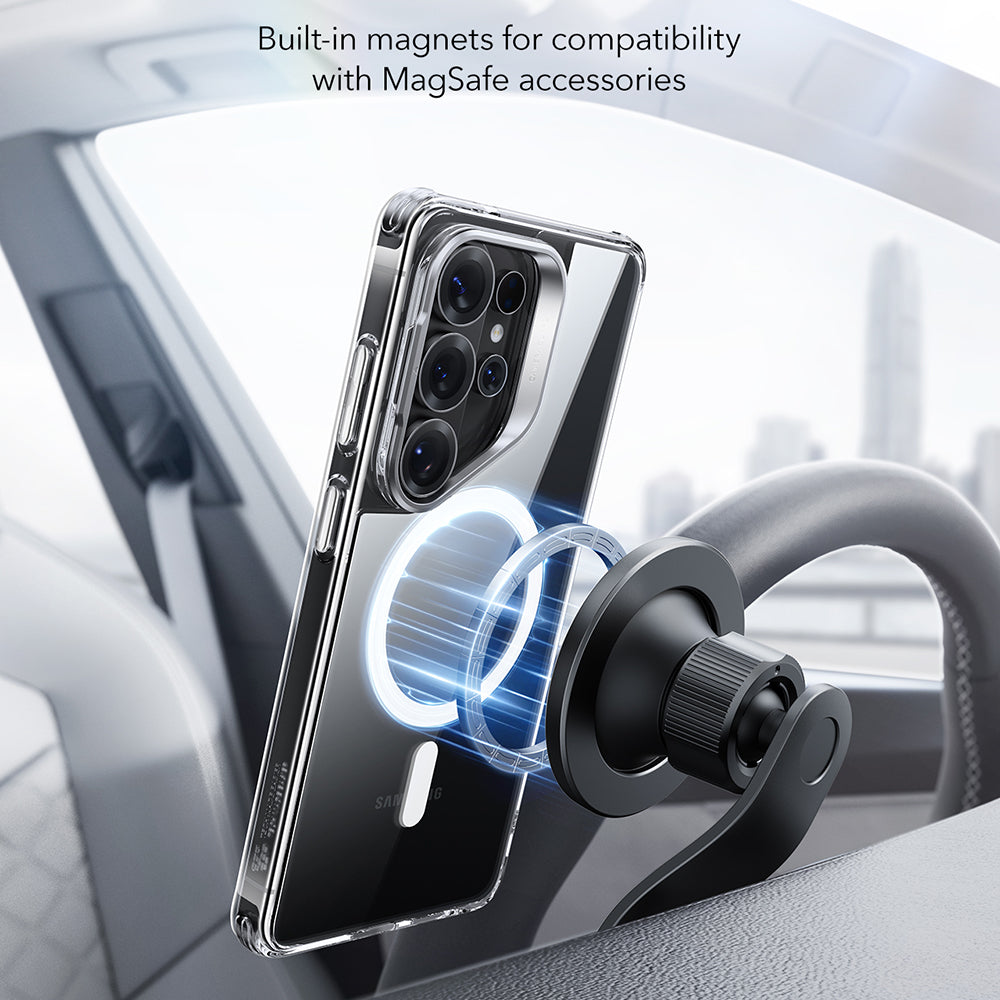 Coque MagSafe pour Samsung Galaxy S26 Ultra, ESR, Classic Hybrid Kickstand, Transparente