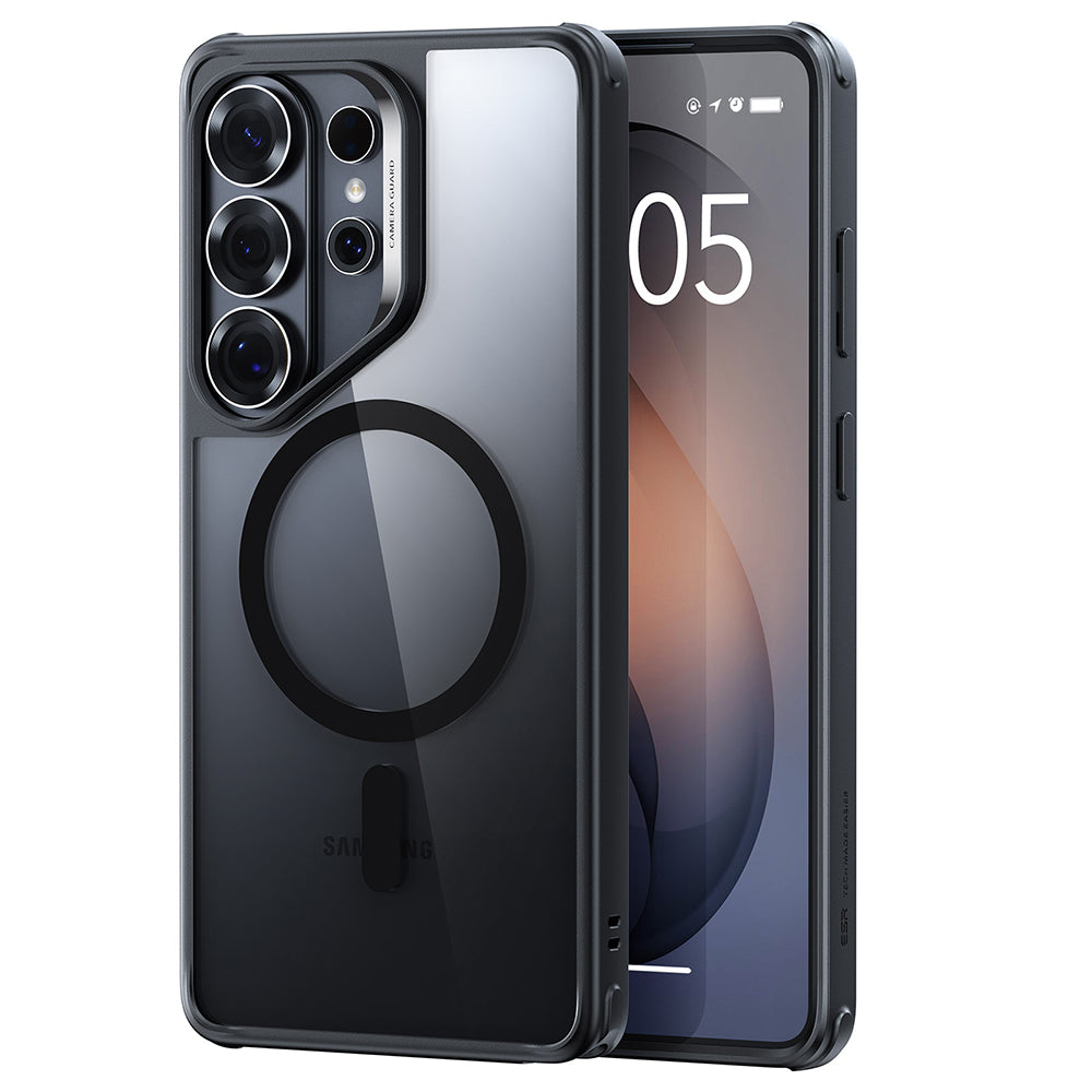 Coque MagSafe pour Samsung Galaxy S26 Ultra, ESR, Classic Hybrid, Noire Transparente