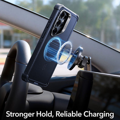 Coque MagSafe pour Samsung Galaxy S26 Ultra, ESR, Cyber Armor Kickstand, Noire