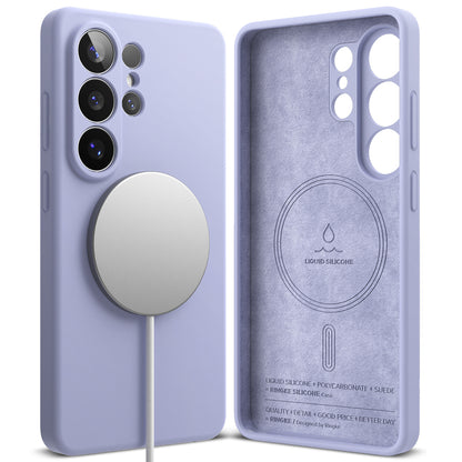 Coque MagSafe pour Samsung Galaxy S26 Ultra S948, Ringke, Silicone, Mauve