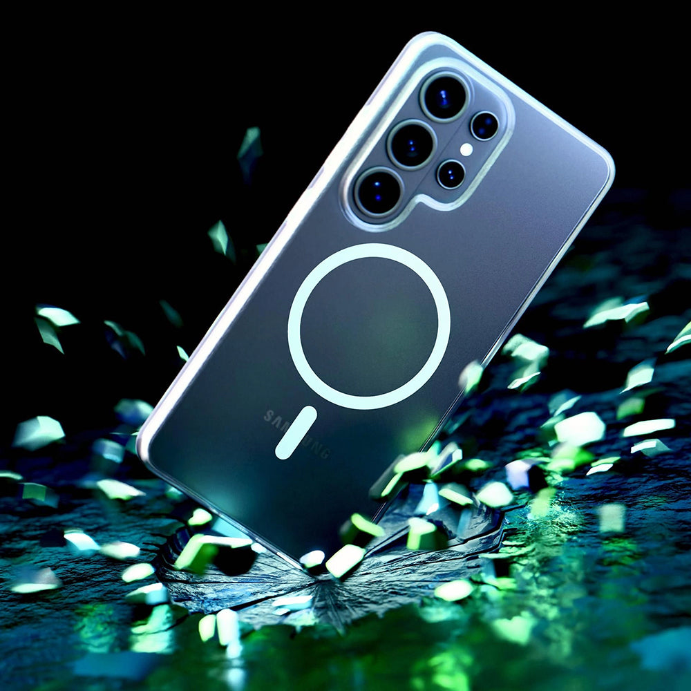 Étui MagSafe pour Samsung Galaxy S26 Ultra S948, 3MK, Clear MagCase, Transparent