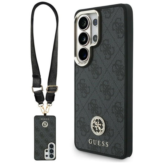 Étui MagSafe pour Samsung Galaxy S26 Ultra S948, GUESS, 4G Big Rhinestone Triangle Strap, Noir
