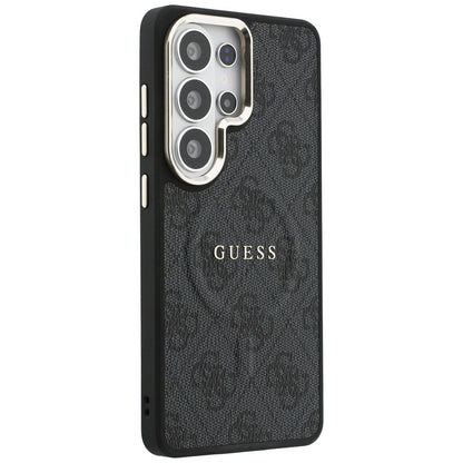 MagSafe Case for Samsung Galaxy S26 Ultra S948, Guess, 4G Embossed Ring, Black