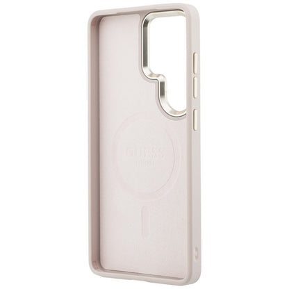 MagSafe Case for Samsung Galaxy S26 Ultra S948, Guess, 4G Embossed Ring, Pink