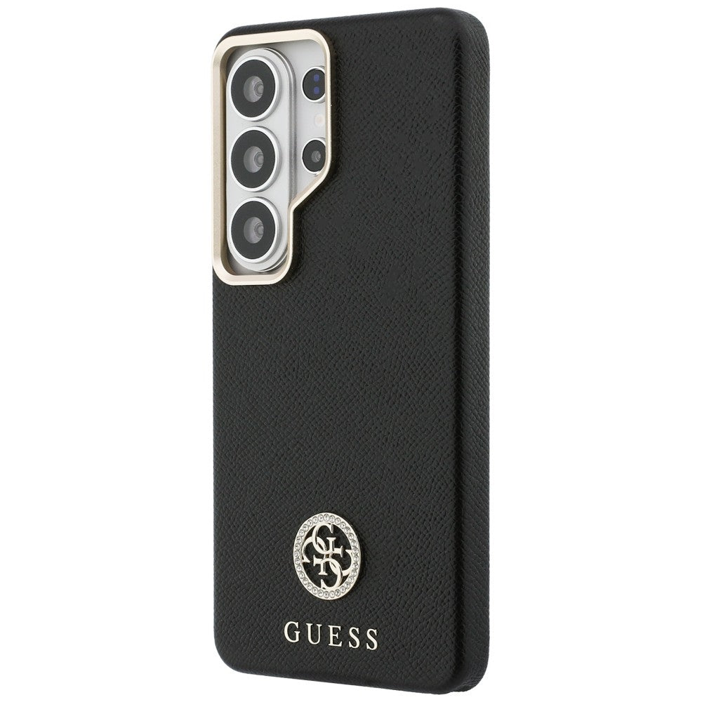 Étui MagSafe pour Samsung Galaxy S26 Ultra S948, Guess, logo rond en strass, Noir