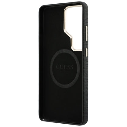 Étui MagSafe pour Samsung Galaxy S26 Ultra S948, Guess, logo rond en strass, Noir