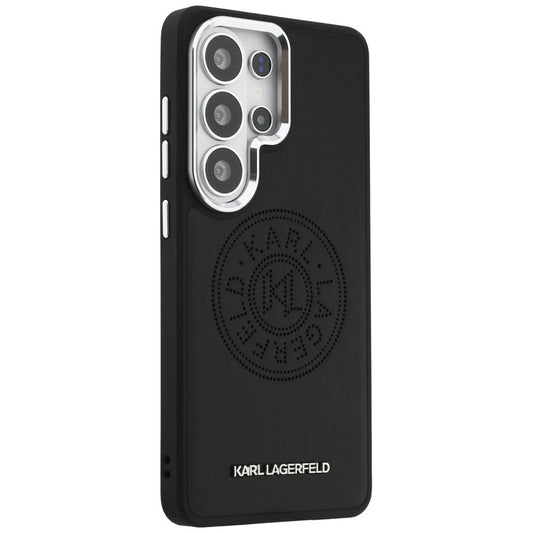 Étui MagSafe pour Samsung Galaxy S26 Ultra S948, Karl Lagerfeld, logo Karl Round Point, Noir
