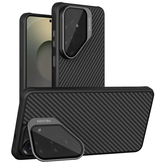 MagSafe Case for Samsung Galaxy S26 Ultra S948, Nillkin, CarboProp with Transparent Black Lens Cover, Black