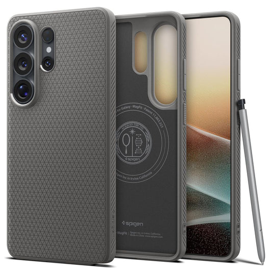 Étui MagSafe pour Samsung Galaxy S26 Ultra S948, Spigen, Liquid Air, Gris ACS10675