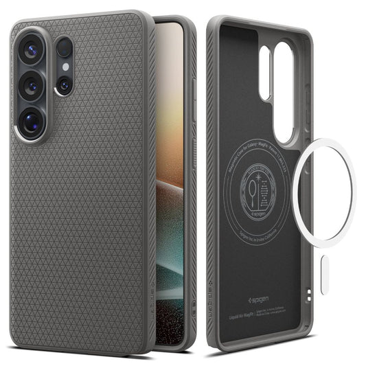 Étui MagSafe pour Samsung Galaxy S26 Ultra S948, Spigen, Liquid Air, Gris ACS10675