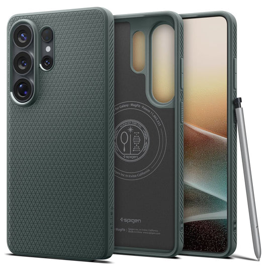 Étui MagSafe pour Samsung Galaxy S26 Ultra S948, Spigen, Liquid Air, Vert ACS10676