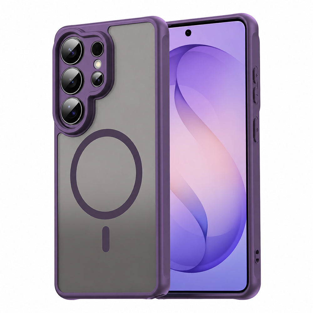 Coque MagSafe pour Samsung Galaxy S26 Ultra S948, Techsuit, HaloFrost II avec découpes individuelles pour l’appareil photo, violette