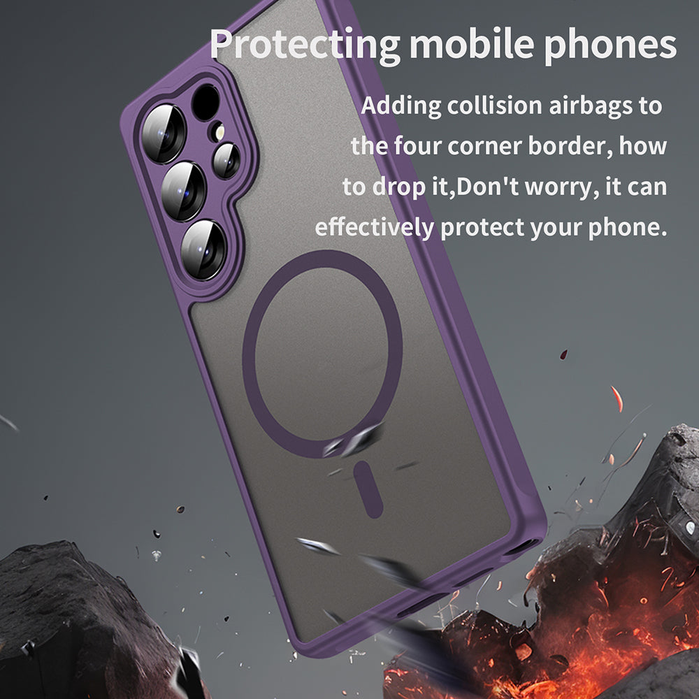 Coque MagSafe pour Samsung Galaxy S26 Ultra S948, Techsuit, HaloFrost II avec découpes individuelles pour l’appareil photo, violette