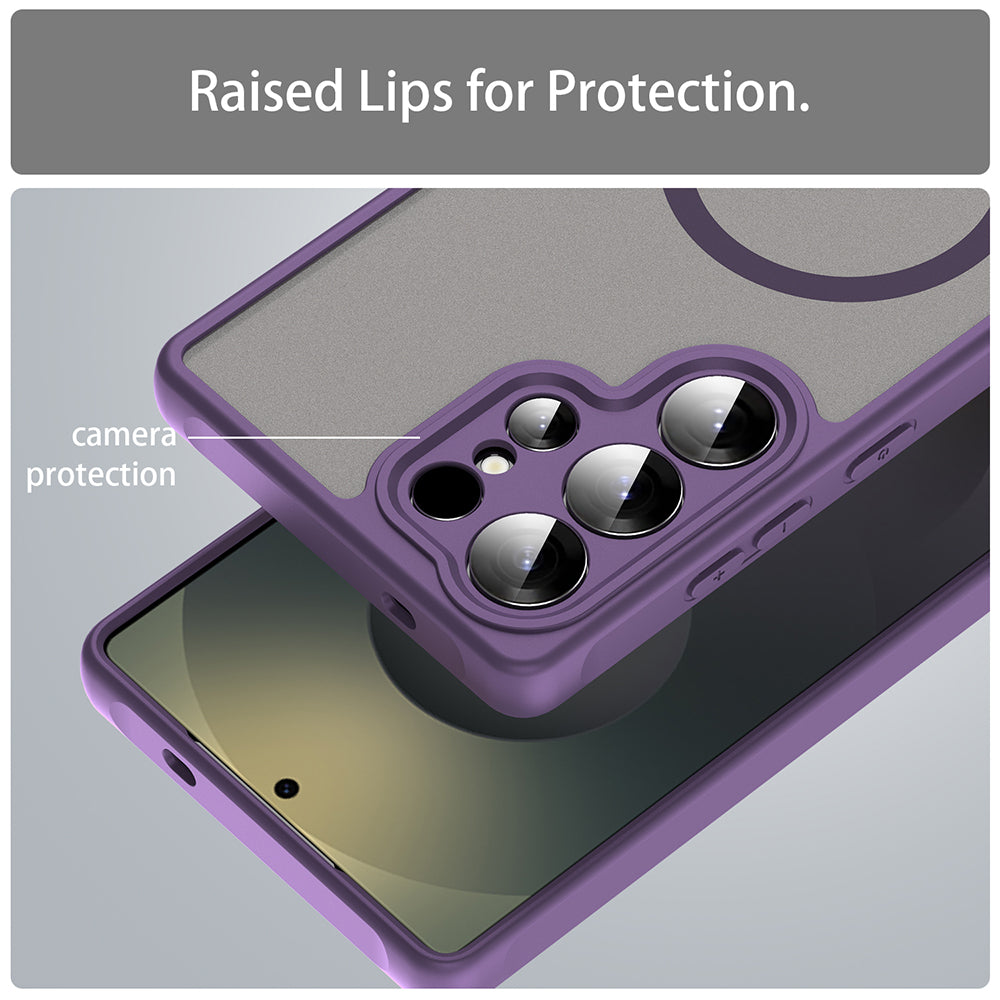 Coque MagSafe pour Samsung Galaxy S26 Ultra S948, Techsuit, HaloFrost II avec découpes individuelles pour l’appareil photo, violette