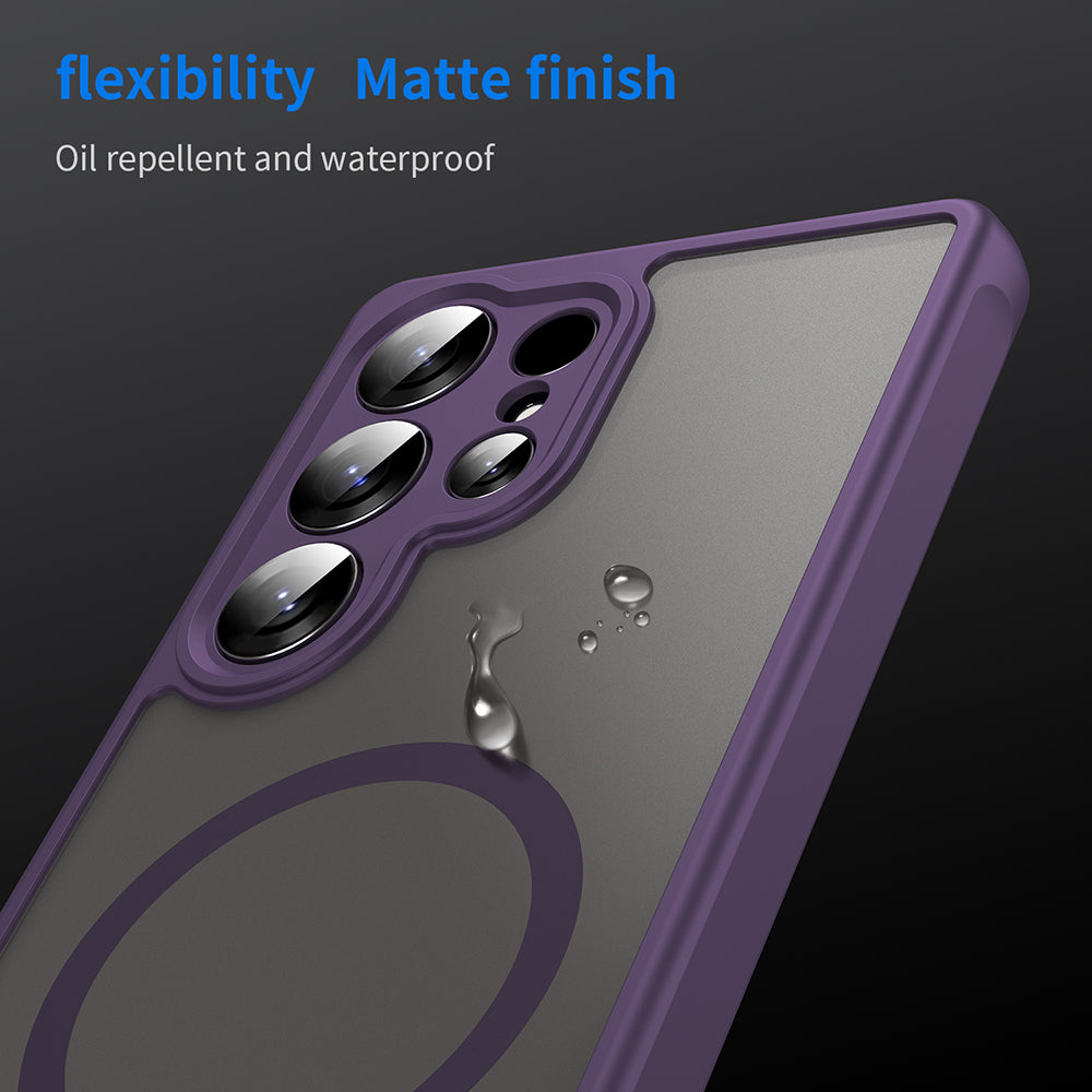 Coque MagSafe pour Samsung Galaxy S26 Ultra S948, Techsuit, HaloFrost II avec découpes individuelles pour l’appareil photo, violette
