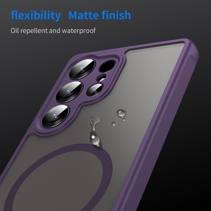 Coque MagSafe pour Samsung Galaxy S26 Ultra S948, Techsuit, HaloFrost II avec découpes individuelles pour l’appareil photo, violette