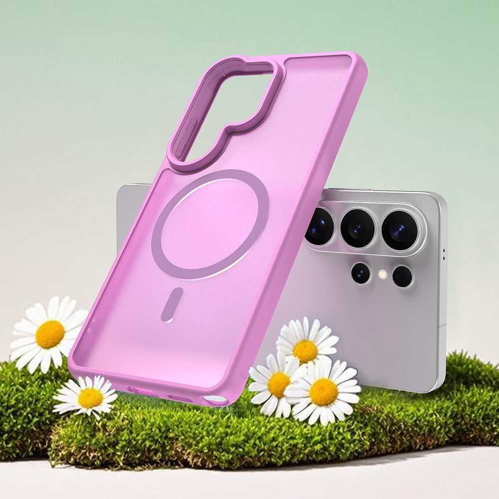 Housse MagSafe pour Samsung Galaxy S26 Ultra, Techsuit, HaloFrost II, Rose