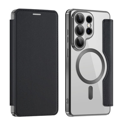 MagSafe Case for Samsung Galaxy S26 Ultra, Techsuit, SmartMag Book, Black