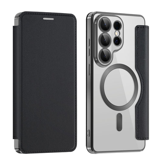 Étui MagSafe pour Samsung Galaxy S26 Ultra, Techsuit, SmartMag Book, Noir