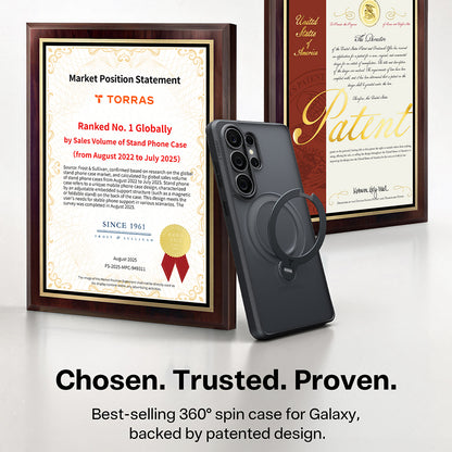 Coque MagSafe pour Samsung Galaxy S26 Ultra, Torras, Ostand Spin, Mov