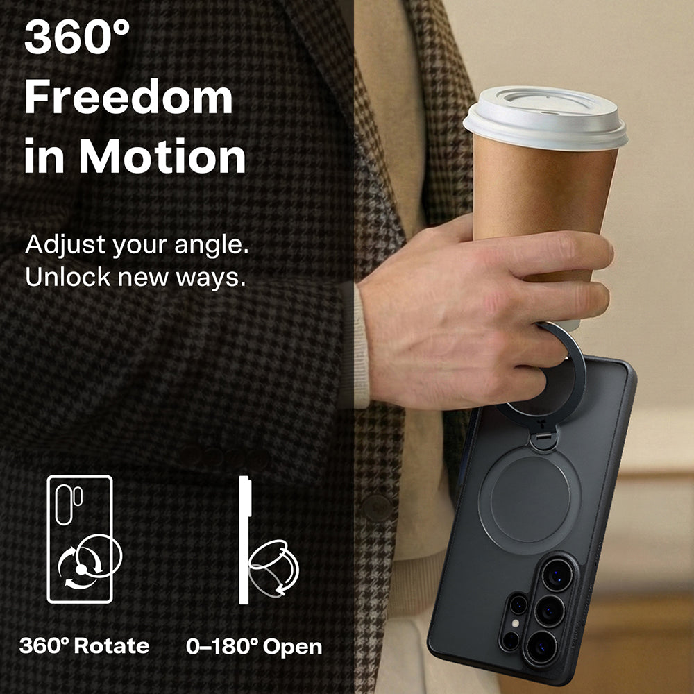 Coque MagSafe pour Samsung Galaxy S26 Ultra, Torras, Ostand Spin, Mov
