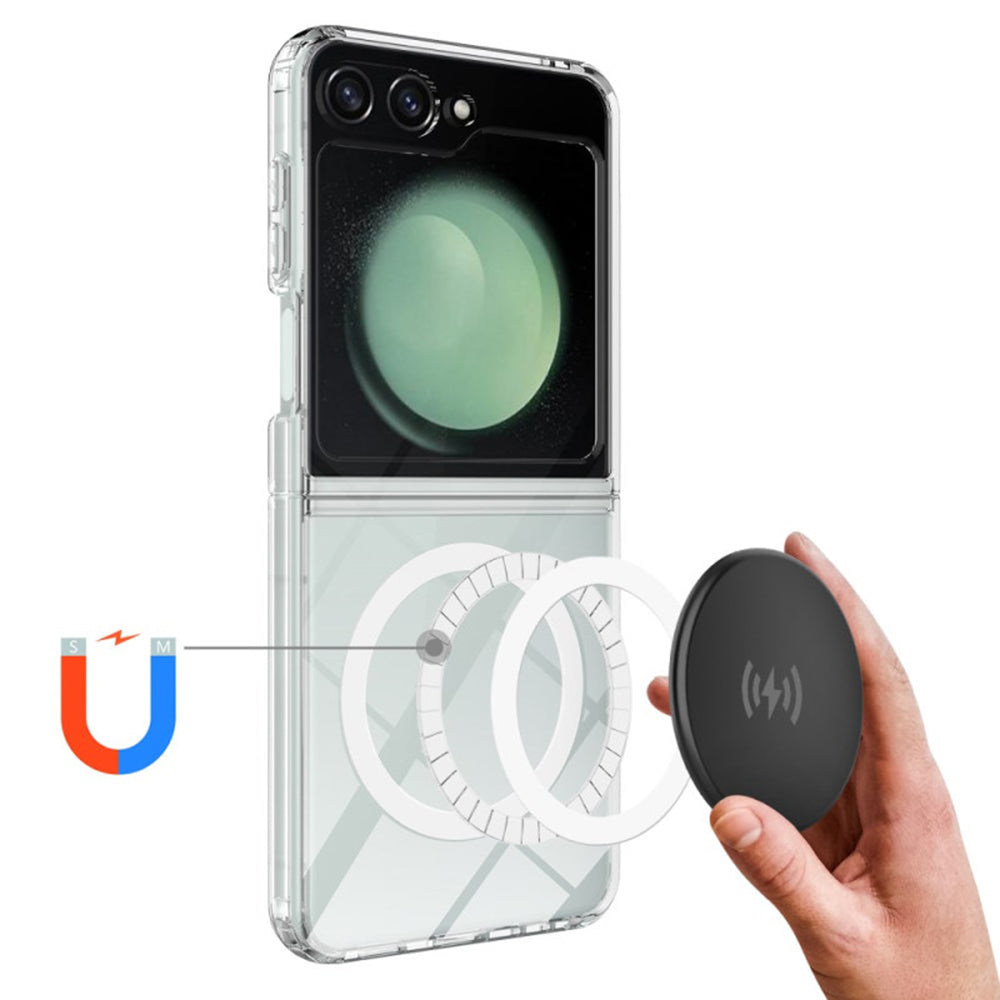 Coque MagSafe pour Samsung Galaxy Z Flip7 FE F761 / Z Flip6 F741, Techsuit, Pro, Transparente