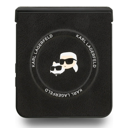 Étui MagSafe pour Samsung Galaxy Z Flip7 F766, Karl Lagerfeld, Karl & Choupette Pins, Noir