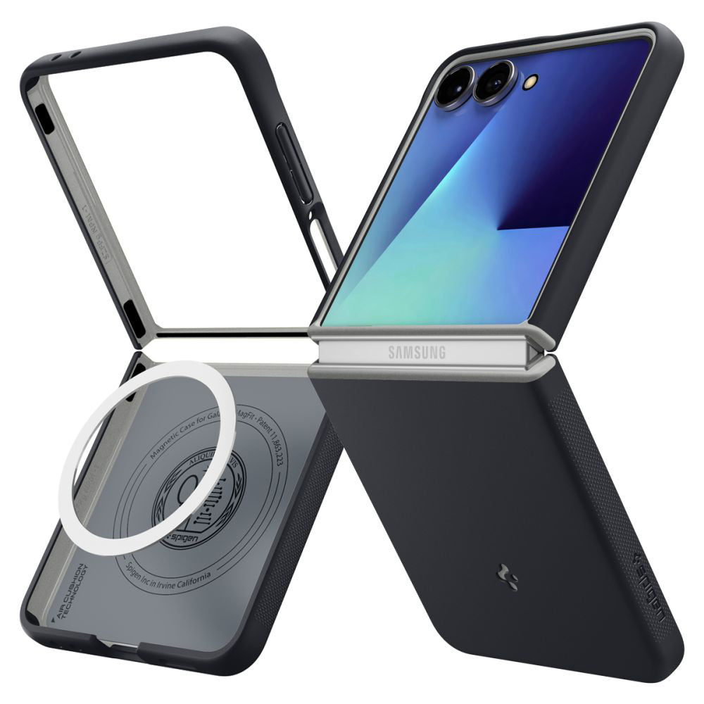 Étui MagSafe pour Samsung Galaxy Z Flip7 F766, Spigen, Caseology Nano Pop, Noir ACS11158