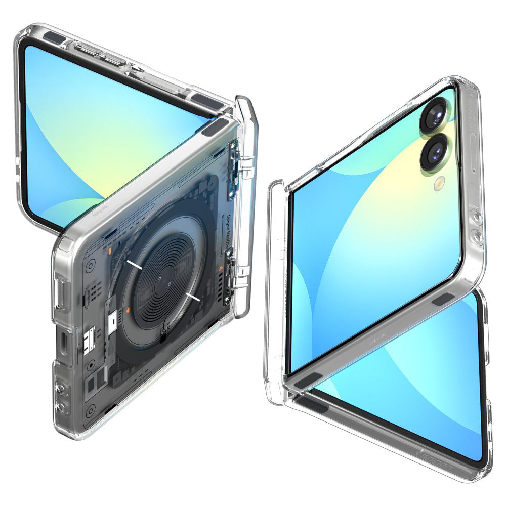 Coque MagSafe pour Samsung Galaxy Z Flip7 F766, Spigen, Ultra Hybrid Pro Neo One, Transparente ACS09560