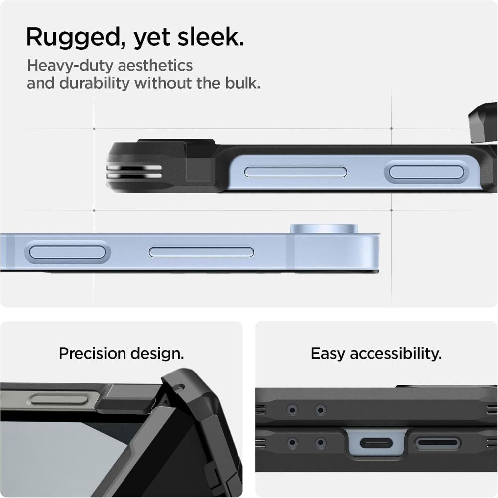 Étui MagSafe pour Samsung Galaxy Z Flip7 FE F761 / Z Flip6 F741, Spigen, Tough Armor Pro, Noir ACS09807