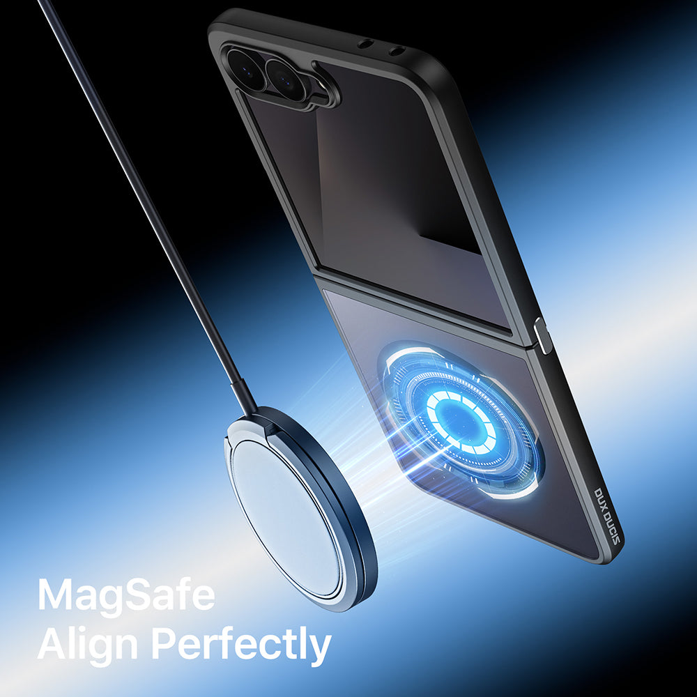 Coque MagSafe pour Samsung Galaxy Z Flip8 F776, DUX DUCIS, Aimo, Noire