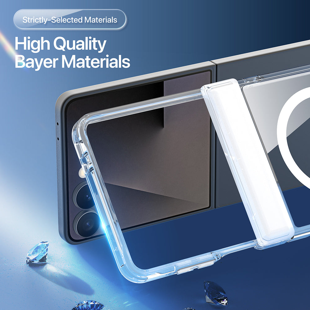 Coque MagSafe pour Samsung Galaxy Z Flip8 F776, DUX DUCIS, Clin, Transparente