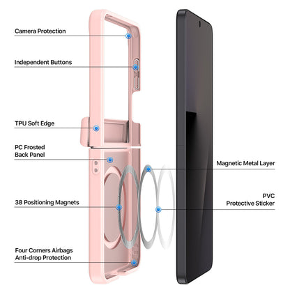 Coque MagSafe pour Samsung Galaxy Z Flip8 F776, DUX DUCIS, Yind, Noire
