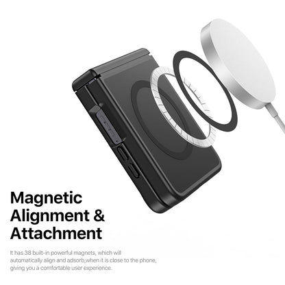 Coque MagSafe pour Samsung Galaxy Z Flip8 F776, DUX DUCIS, Yind, Noire