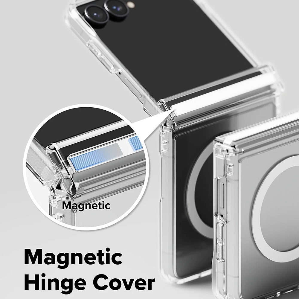 Coque MagSafe pour Samsung Galaxy Z Flip8 F776, Ringke, Fusion Flap, Transparente