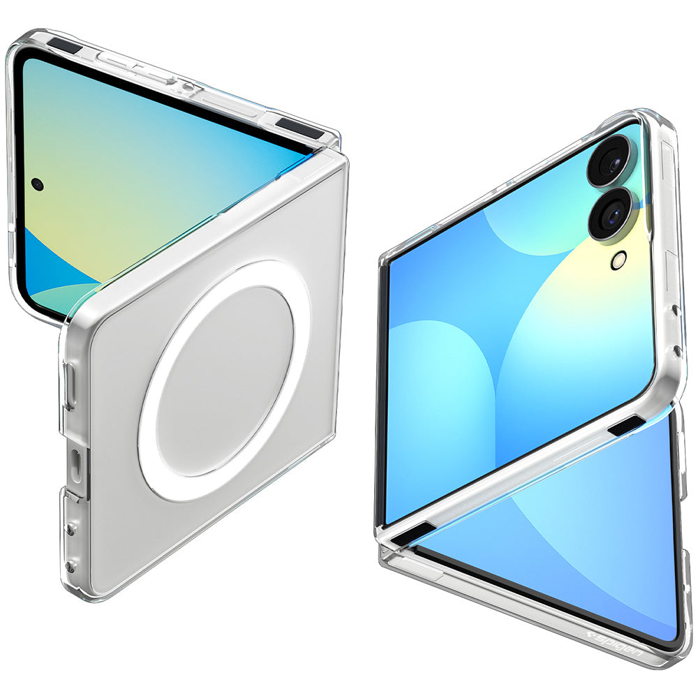 Coque MagSafe pour Samsung Galaxy Z Flip8 F776, Spigen, Air Skin, Transparente Blanche ACS11521