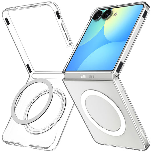 Coque MagSafe pour Samsung Galaxy Z Flip8 F776, Spigen, Air Skin, Transparente Blanche ACS11521