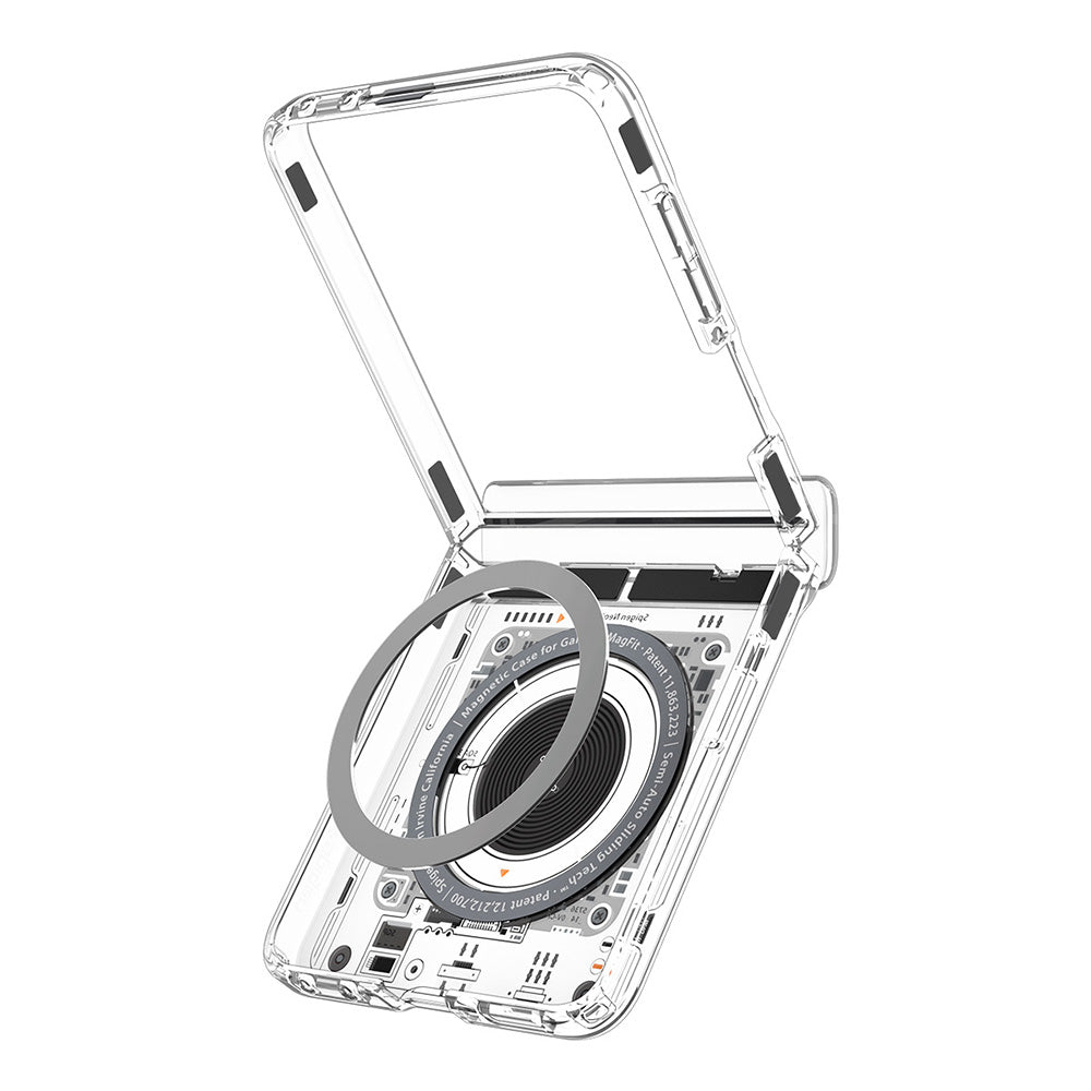 MagSafe Case for Samsung Galaxy Z Flip8 F776, Spigen, Ultra Hybrid Pro Neo One, Transparent ACS11525