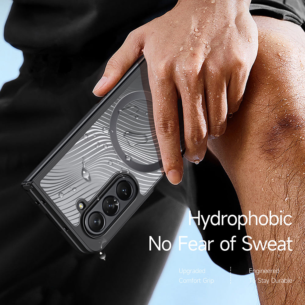 Housse MagSafe pour Samsung Galaxy Z Fold5 F946, DUX DUCIS, Aimo, Noire