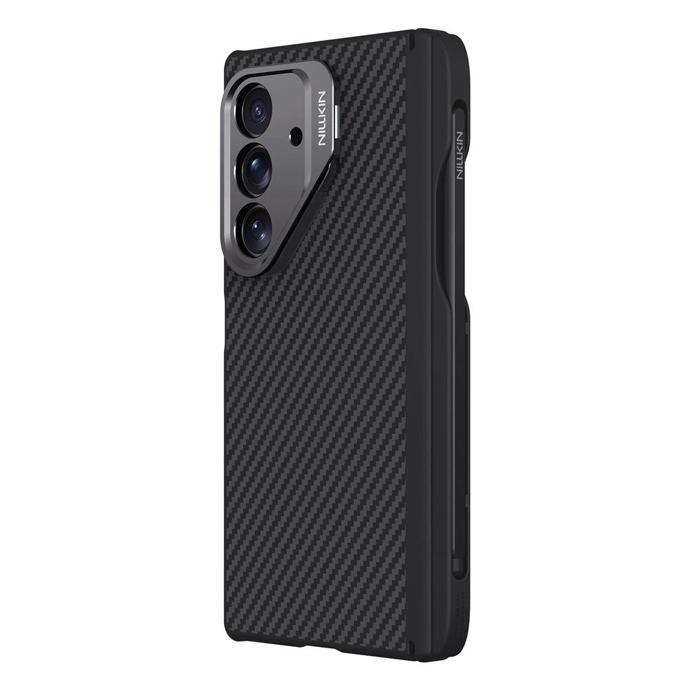 Coque MagSafe pour Samsung Galaxy Z Fold7 F966, Nillkin, CarboProp avec découpe pour caméra et support pour S-Pen, noire