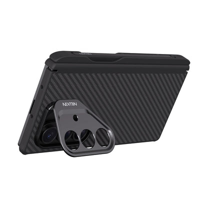 Coque MagSafe pour Samsung Galaxy Z Fold7 F966, Nillkin, CarboProp avec découpe pour caméra et support pour S-Pen, noire