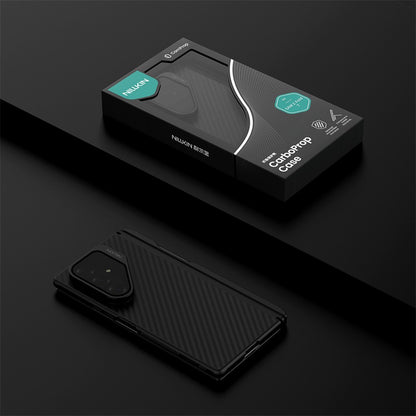 Coque MagSafe pour Samsung Galaxy Z Fold7 F966, Nillkin, CarboProp avec protection d'objectif noire transparente et support pour S-Pen, noire